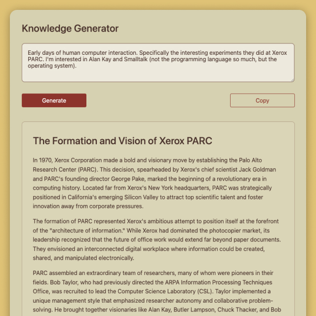Knowledge Generator